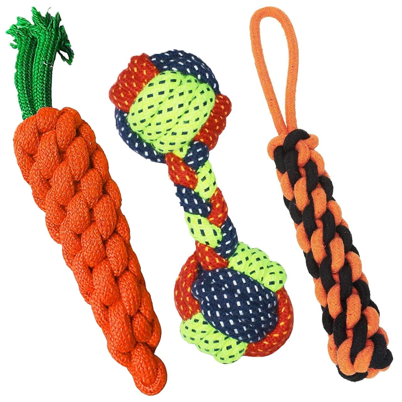 Colorful Braided Dog Rope Toys