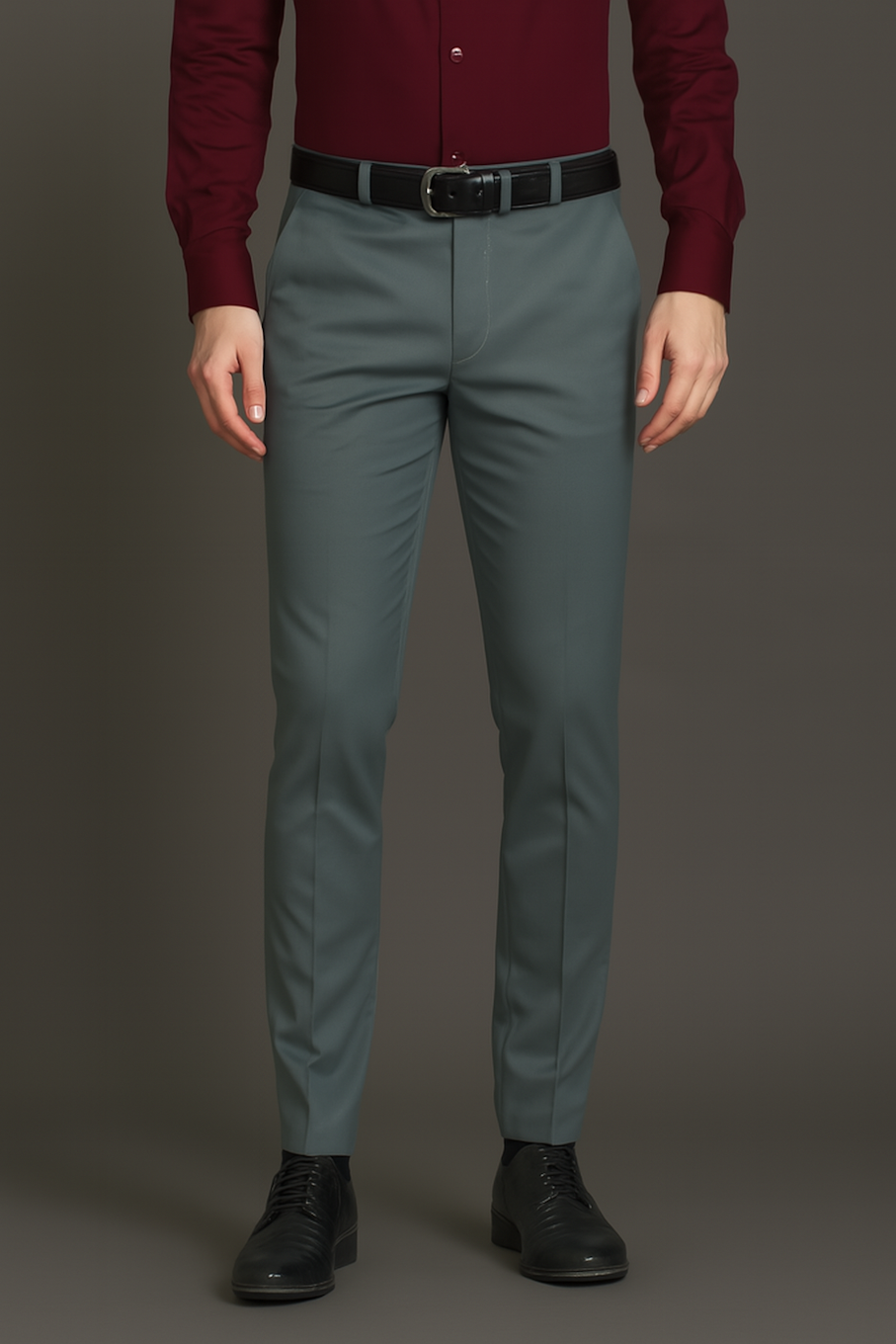 Men Formal Pant-Slate Grey (Size-44)