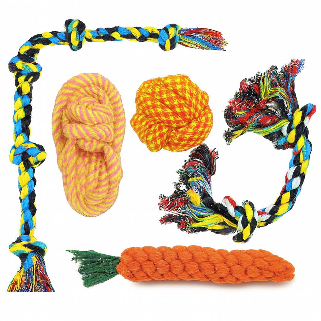 Knot, Slipper, Carrot Dog Chew Set