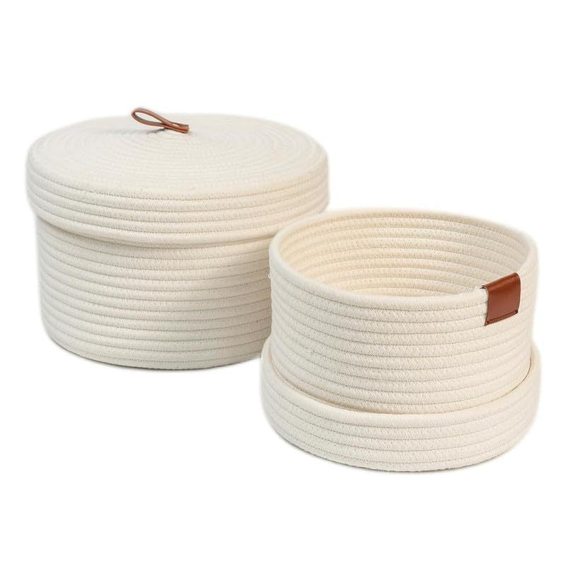 Handwoven Jute Round Gift Basket 5x7