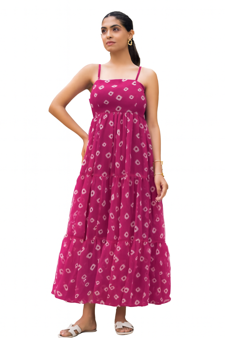 Embroidered Designer Gown for Women-Pink (Size-5XL) | D115