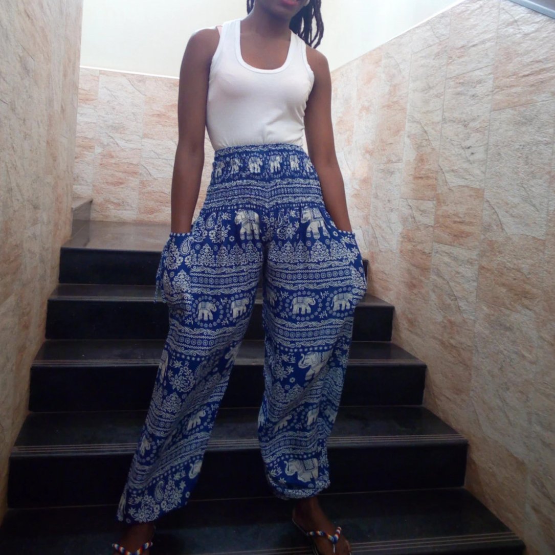 High Waist Animal African Pant