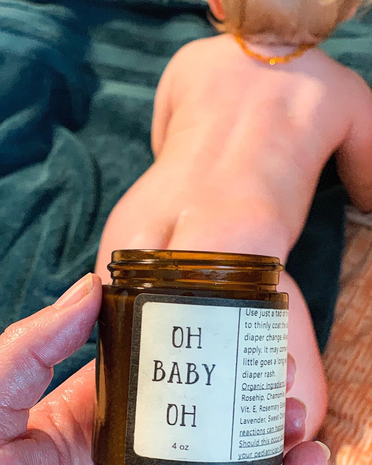 Oh Baby Oh! " What a bum!" Organic Diaper Balm/Chafing/Cracked Skin-