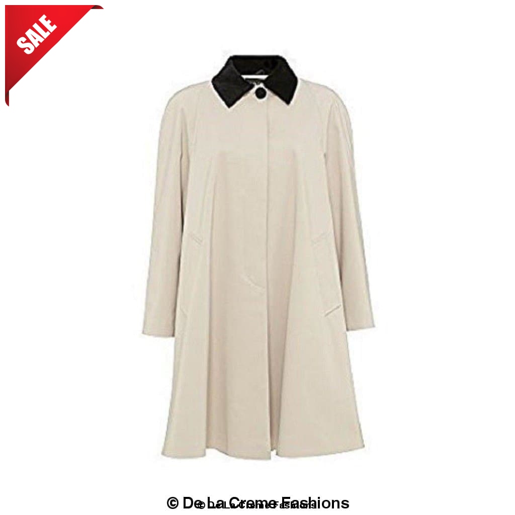 Oversized Velvet Trim Lightweight Swing Coat (8026-SP)