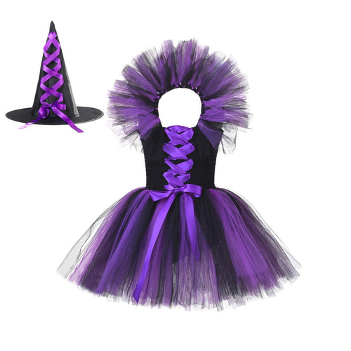 Halloween Witch Costume Set Dress with Hat