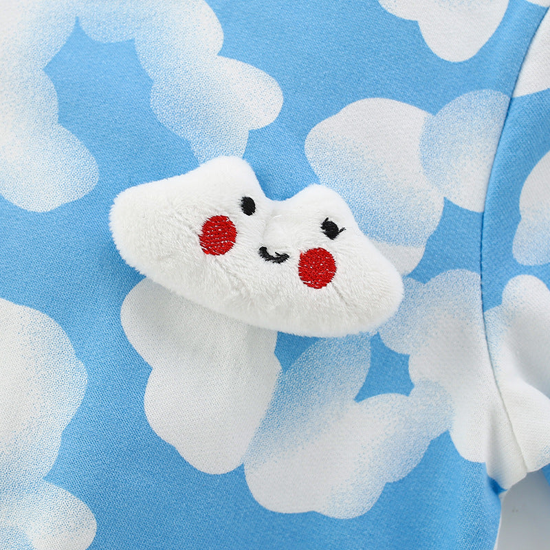 Arrival Geometric Clouds Pattern Long Sleeves Pullover for Kids