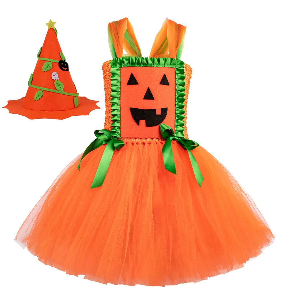 Halloween Witch Costume Set Dress with Hat