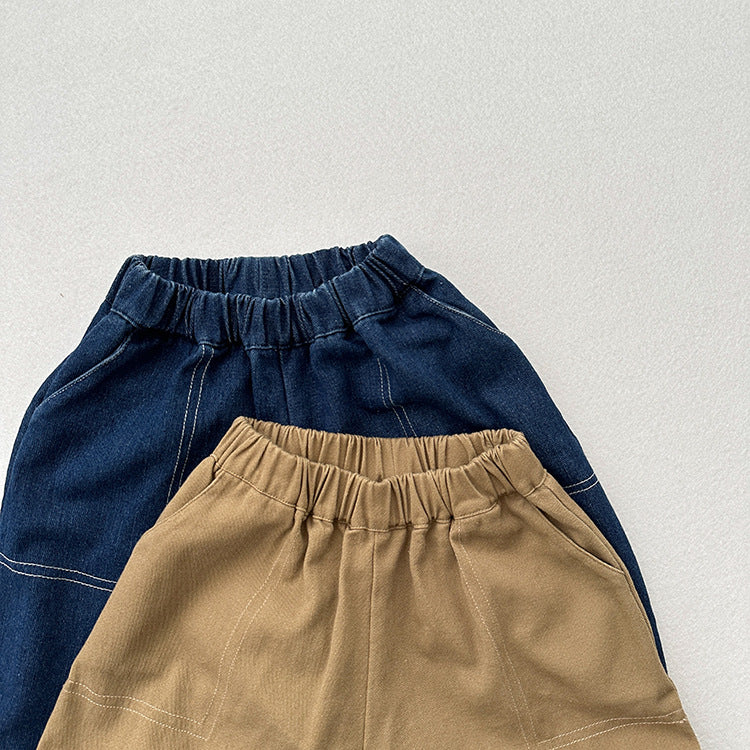 Spring Arrival Modern Casual Unisex Denim Loose Pants