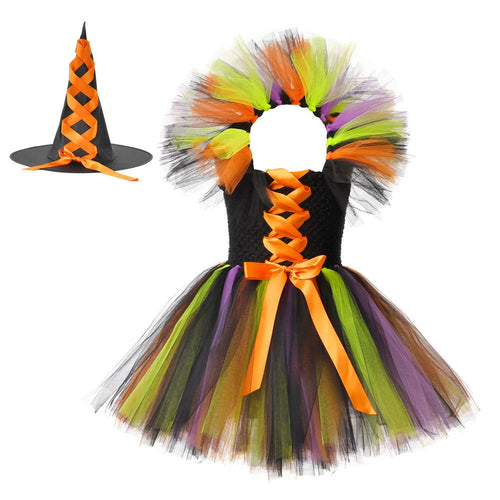Halloween Witch Costume Set Dress with Hat
