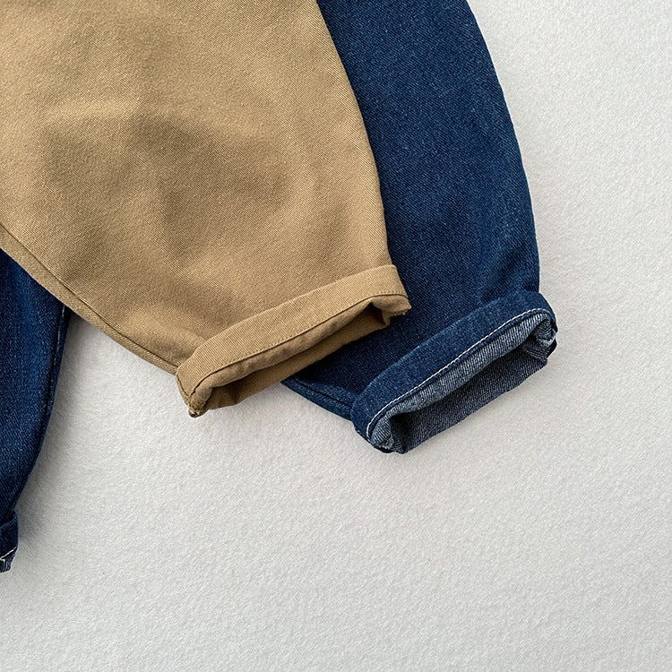 Spring Arrival Modern Casual Unisex Denim Loose Pants