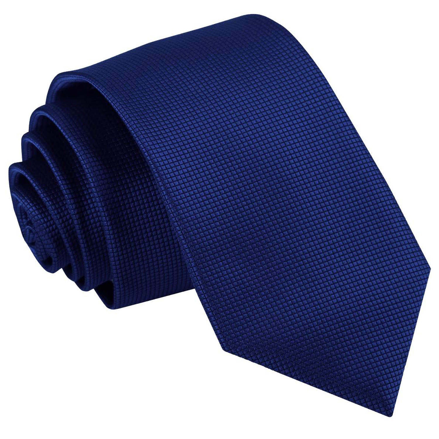 Solid Check Slim Tie - Royal Blue