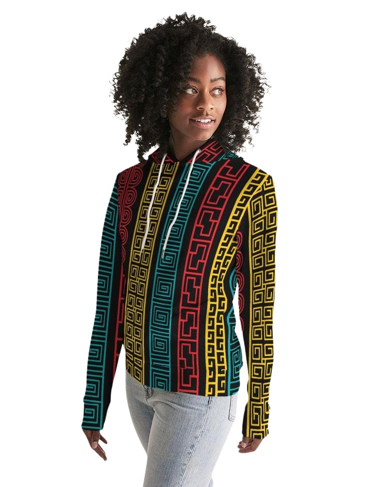 Womens Hoodie - Pullover Hooded Sweatshirt - Graphic/multicolor