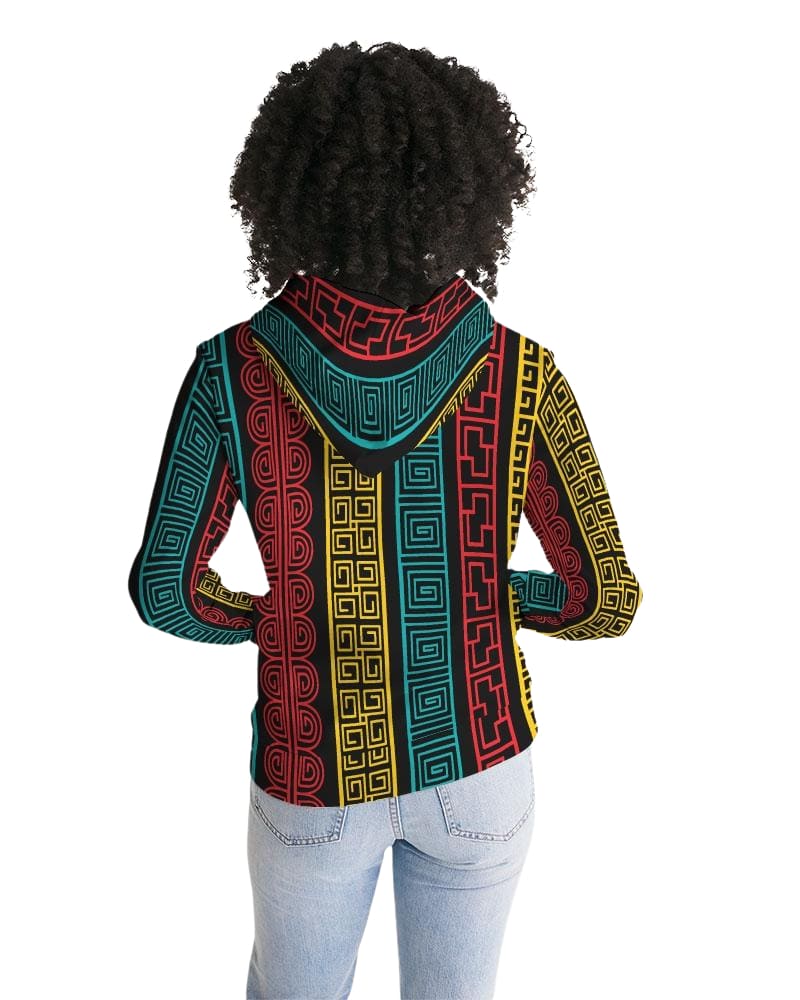 Womens Hoodie - Pullover Hooded Sweatshirt - Graphic/multicolor