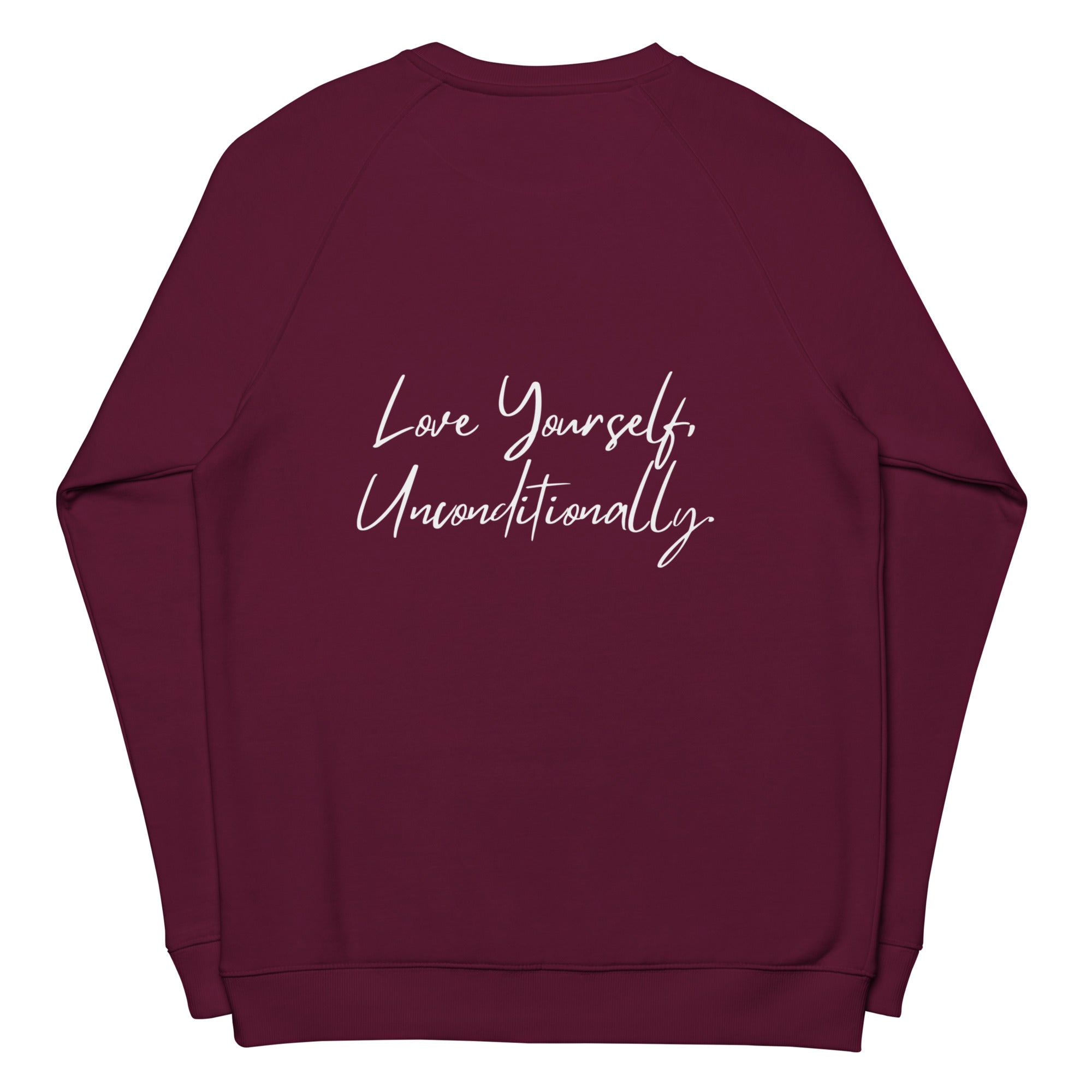 Organic sweatshirt SELF LOVE Unisex organic raglan sweatshirt